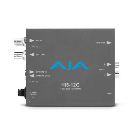 Hi5-12G-TR 12G-SDI to HDMI 2.0 Conversion with LC Fiber AJA