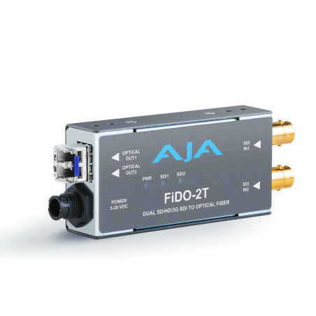 FiDO-2T 2-Channel 3G-SDI to Single-Mode LC Fiber Transmi AJA