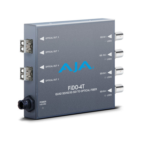 FiDO-4T 4-Channel 3G-SDI to Single-Mode LC Fiber Transmi AJA