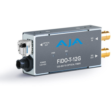 FiDO-T-12G 1-Channel 12G-SDI to Single-Mode LC Fiber Transmitter