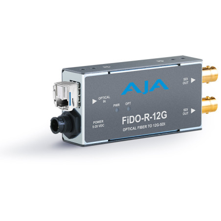 FiDO-R-12G 1-Channel Single-Mode LC Fiber to 12G-SDI Rec AJA