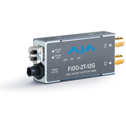 FiDO-2T-12G 2-Channel 12G-SDI to Single-Mode LC Fiber Transmitter AJA