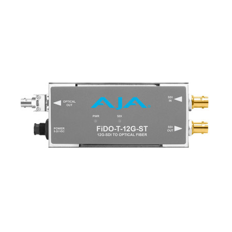 FiDO-T-12G-ST 1-Channel 12G-SDI to Single Mode ST Fiber Transmitter AJA