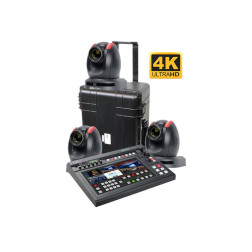SHOWCAST 100 Bundle with Three PTZ Cameras and Transport Case DataVideo