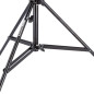007BSU Grand pied lumière, acier, noir 007BSU Grand pied lumière, acier, noir