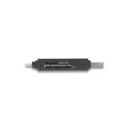 Lecteur de carte SuperSpeed USB 5 Gbps USB Type-C / Type-A pour cartes de mémoire SD et Micro SD Delock