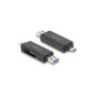 Lecteur de carte SuperSpeed USB 5 Gbps USB Type-C / Type-A pour cartes de mémoire SD et Micro SD
