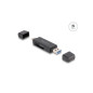 Lecteur de carte SuperSpeed USB 5 Gbps USB Type-C / Type-A pour cartes de mémoire SD et Micro SD