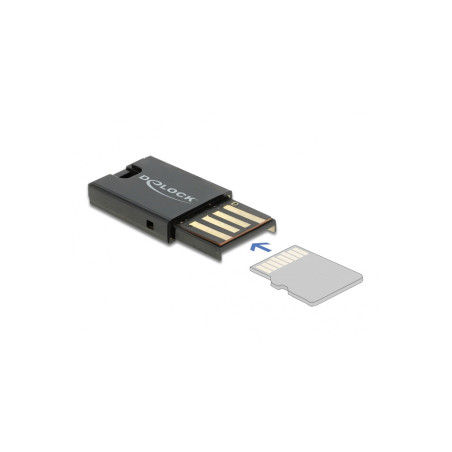 Lecteur de carte USB 2.0 pour cartes de mémoire Micro SD Delock