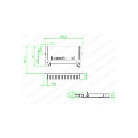 lecteur de carte IDE 44 pin mâle vers Compact Flash lect