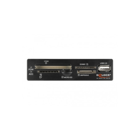 Lecteur de cartes 3.5" USB 2.0 à 5 fentes + 1 x USB 2.0 Type-A femelle Delock