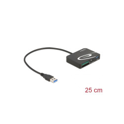 Lecteur pour cartes de mémoire XQD / SD / Micro SD + port USB Type-A Delock