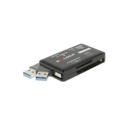 Lecteur de carte SuperSpeed USB pour cartes de mémoire CF / SD / Micro SD / MS / M2 / xD Delock
