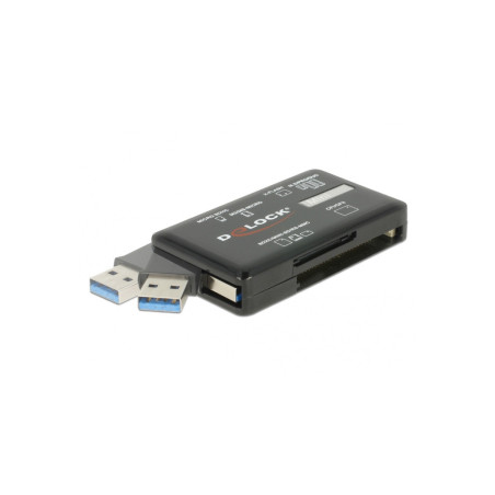 Lecteur de carte SuperSpeed USB pour cartes de mémoire CF / SD / Micro SD / MS / M2 / xD Delock