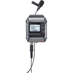 F1-LP Enregistreur de terrain 2 pistes + microphone Lavalier - noir Zoom