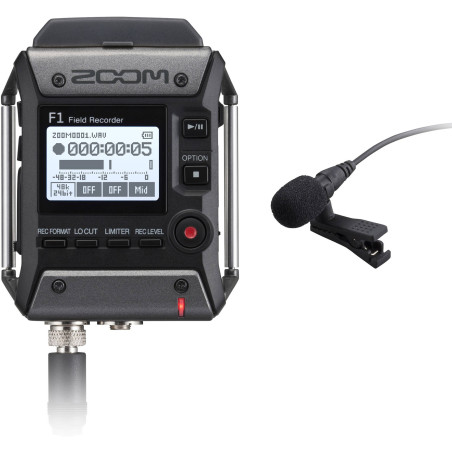 F1-LP Enregistreur de terrain 2 pistes + microphone Lava Zoom