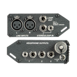 Amplificateur 3 casques stéréo - 3 départs, 2 entrées. A