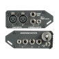 Amplificateur 3 casques stéréo - 3 départs, 2 entrées. Alimentation 2 piles AA