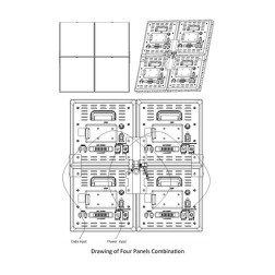Système de connexion pour 4 panneaux de Leds Connectez 4 PBS-Leds