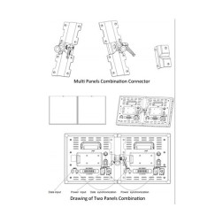 Système de connexion pour 3 panneaux de Leds Connectez 3