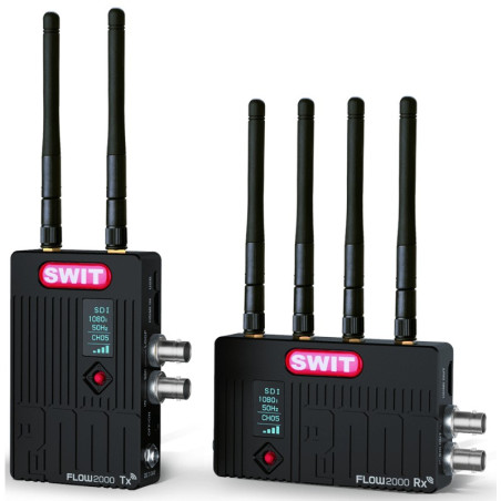 FLOW2000 transmission video HF SDI et HDMI distance max Swit