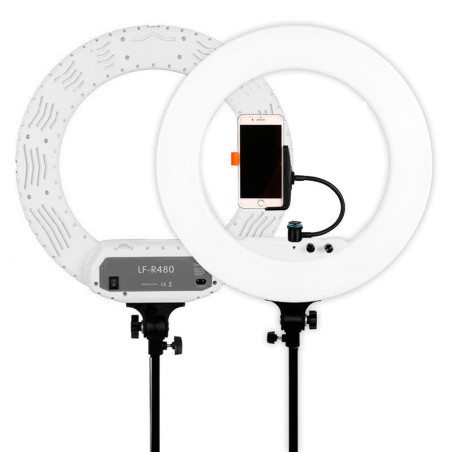 Round Vlogger 18-inch LED Set PRO with Bag - Blanc Décou Caruba
