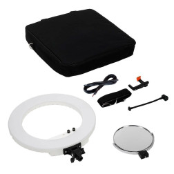 Round Vlogger 18-inch LED Set PRO with Bag - Blanc Caruba