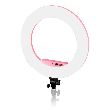 Round Vlogger 18-inch LED Set PRO with Bag - Pink Découv Caruba