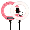 Round Vlogger 18-inch LED Set PRO with Bag - Pink Caruba
