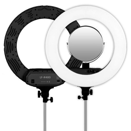 Round Vlogger 18-inch LED Set Economy with Bag - Black D Caruba