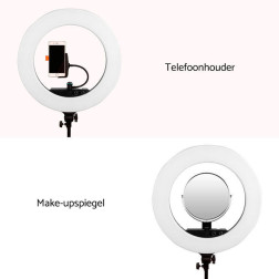 Round Vlogger 18-inch LED Set Economy with Bag - Black Caruba