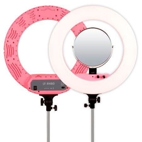 Round Vlogger 18-inch LED Set Economy with Bag - Pink Dé Caruba