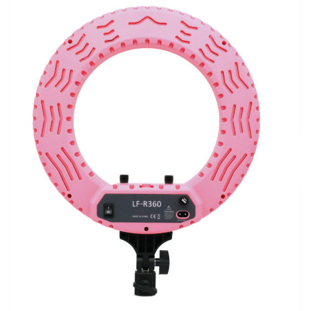 Round Vlogger 12-inch LED Set with Bag - Pink (MENZ) Déc