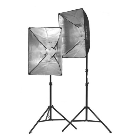 kit 2 éclairage COB avec pieds - lumière du jour Découvr
