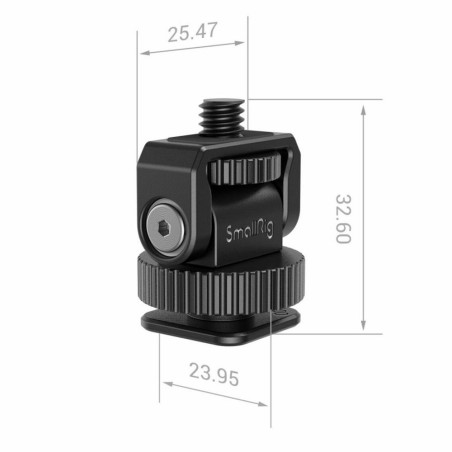 3577 Mini Cold Shoe naar 1/4''-20 Schroef Adapter Découv
