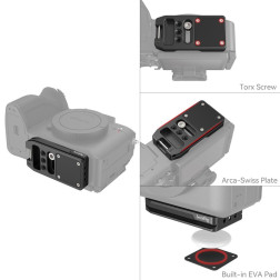MD4150 Quick Release Mount Plate (Arca-Type Compatible) for AirTag SmallRig