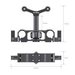 2727 Universele 15mm LWS Rod Mount Lens Support Découvre