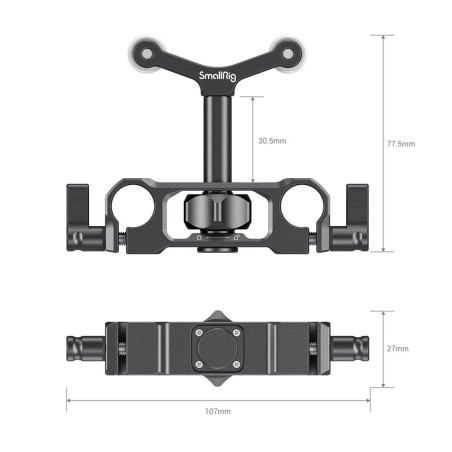 2727 Universele 15mm LWS Rod Mount Lens Support Découvre