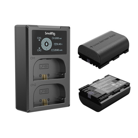 3821 Kit 2 batteries type LP-E6 et chargeur double Décou