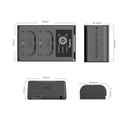 3821 Kit 2 batteries type LP-E6 et chargeur double SmallRig