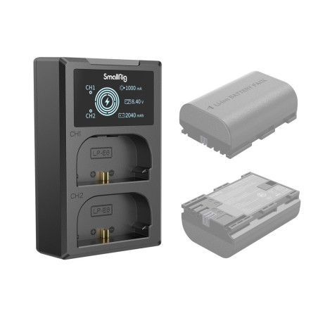 4084 Chargeur double pour batteries de type Canon LP-E D