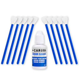 Kit de nettoyage Caruba APS-C (10 écouvillons 16mm + liquide de nettoyage 30ml) Caruba