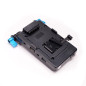 Semelle batterie V-Mount avec montage sur tige 15mm Semelle batterie V-Mount avec montage sur tige 15mm