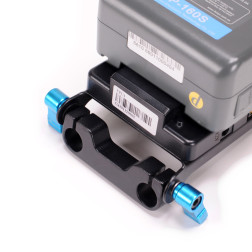 Semelle batterie V-Mount avec montage sur tige 15mm Caruba
