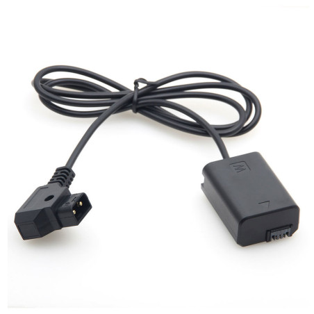 Sony NP-FW50 Full Decoding Dummy Battery + D-TAP (straight cable)