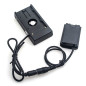 Sony NP-FZ100 Full Decoding Dummy Battery + F970 Battery Gusset (straight cable) Sony NP-FZ100 Full Decoding Dummy Battery + F970 Battery Gusset (straight cable)