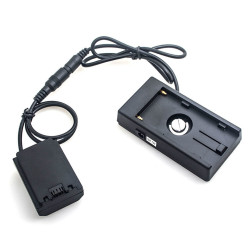 Sony NP-FZ100 Full Decoding Dummy Battery + F970 Battery Gusset (straight cable) Caruba