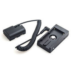 Canon LP-E6 Full Decoding Dummy Battery + F970 Battery Sleeve (spring cable) Caruba