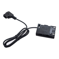 Canon LP-E6 Full Decoding Dummy Battery + D-TAP B Type Port (straight cable) Caruba