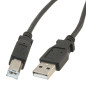 USB 2.0 | A mâle - B mâle | 3 mètres USB 2.0 | A mâle - B mâle | 3 mètres